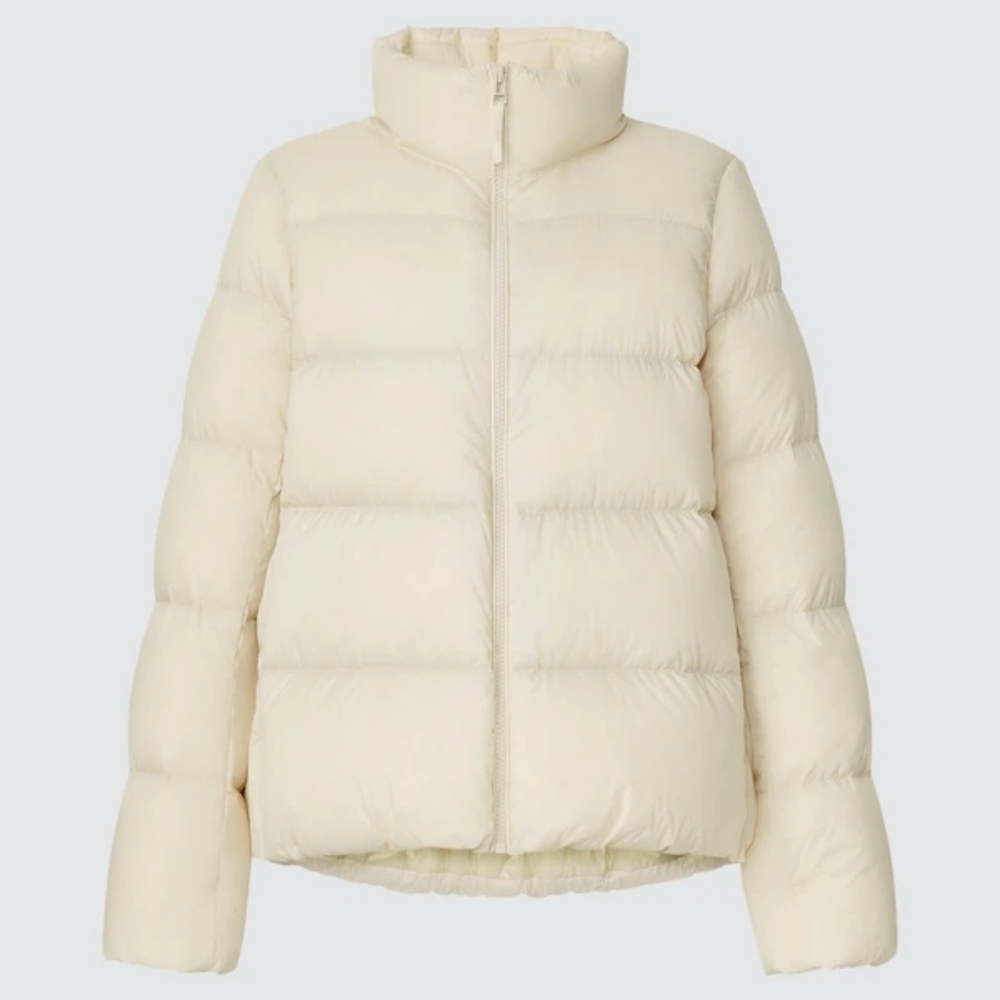 Uniquilo Down Filled Puffer Jacket Packable Bag Attached Lightweight Water Rep